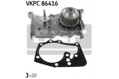 VKPC86416_помпа Clio для RENAULT CLIO III (BR0/1, CR0/1) 1.6 16V GT (BR10, CR10) 2009-, код двигателя K4M862, V см3 1598, КВт94, Л.с.128, бензин, Skf VKPC86416