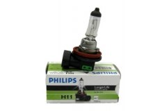 Лампа H11 (55W) PGJ19-2 Long Life EcoVision 12V 12362LLECO C1 36194044 для RENAULT CLIO Grandtour (KR0/1_) 1.2 16V (KR0P) 2008-, код двигателя D4F784, V см3 1149, кВт 74, л.с. 101, бензин, Philips 12362LLECOC1